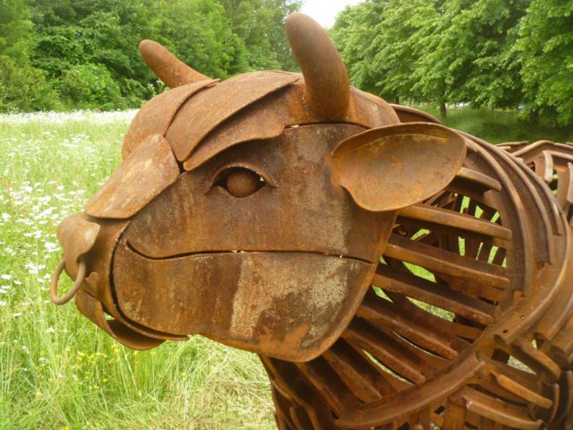 Steve Porchmouth's metal bull scuplture