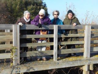 4 walkers at a NAFL outdoor orgainised walk event
