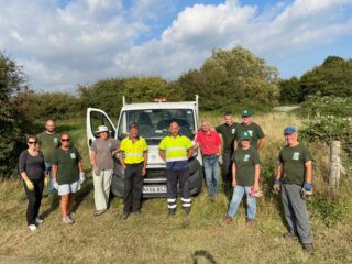Litter picking group