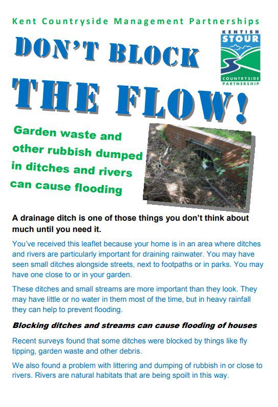 Cover of Don't Block the Flow leaflet
