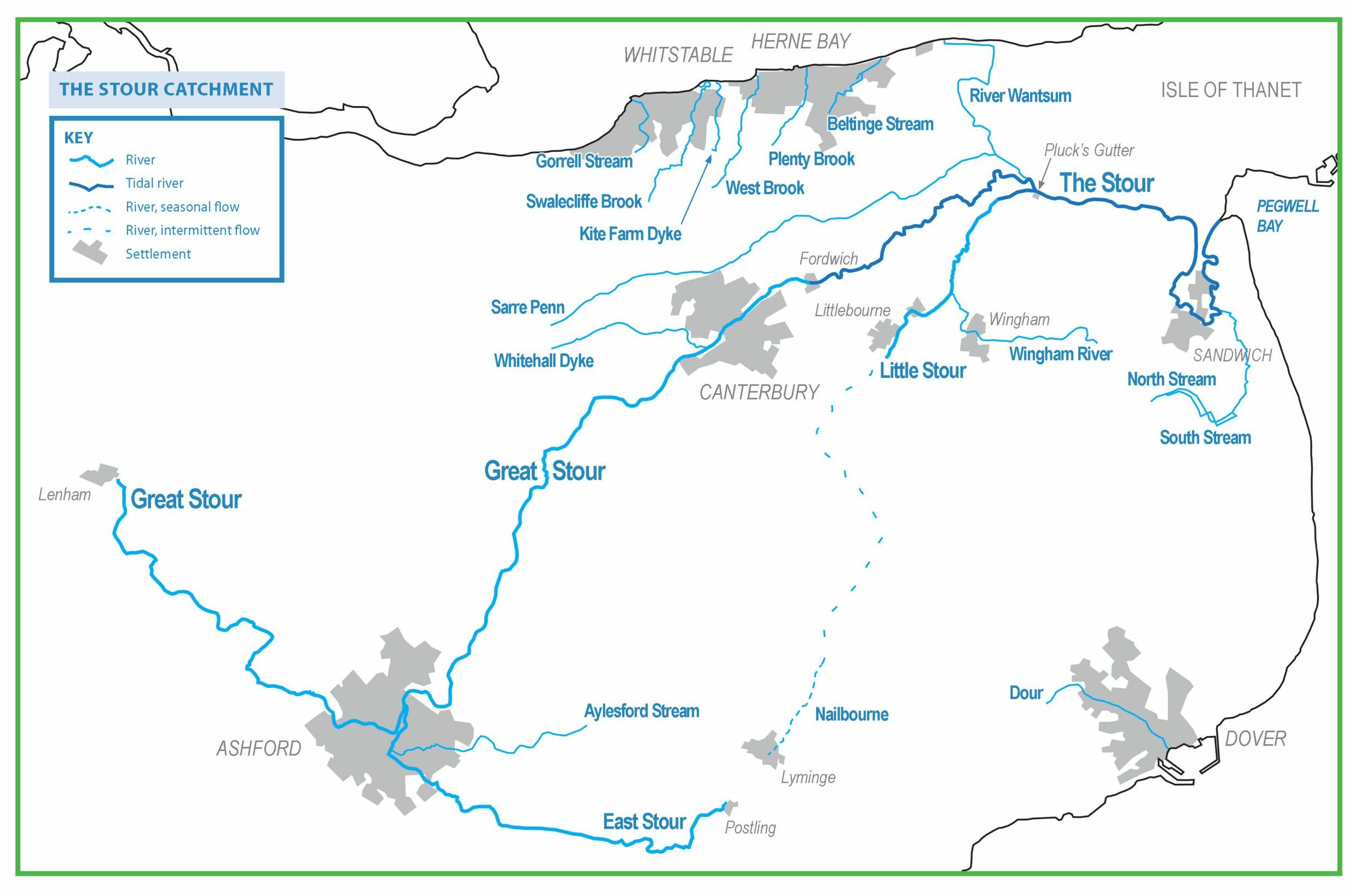 Map of the Kentish Stour Catchment