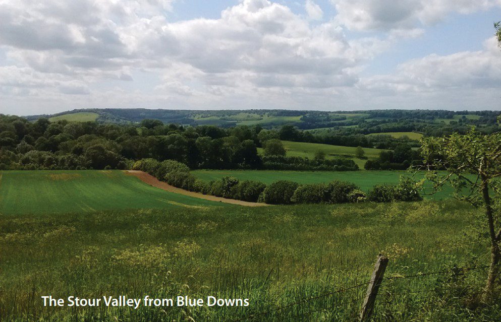 A view of the Stour Valley from Blue Downs near Chlham