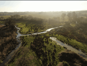 Broad Dyke, South Stream and North Stream showing Large Woody Dams creating higher summer flows
