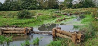 water ditch & barriers